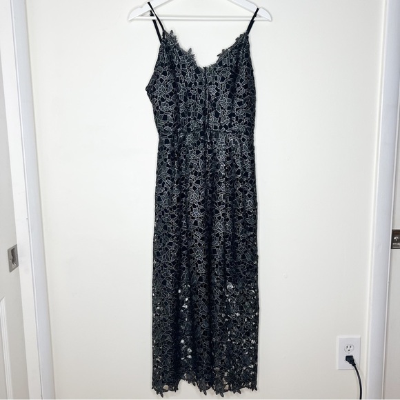 Astr The Label Black Lace Midi Dress Size L - Picture 2 of 8